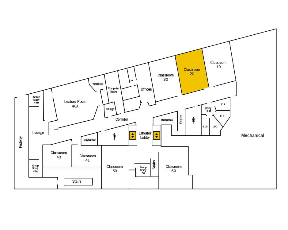 Concourse floor plan highlighting room 20