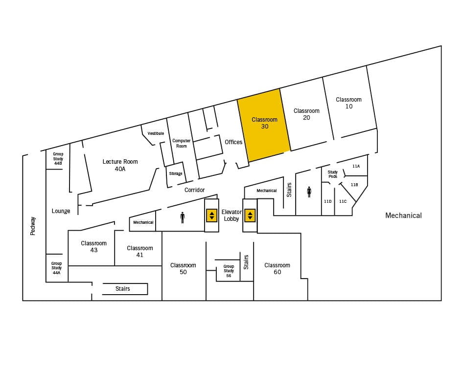 Concourse floor plan highlighting room 30